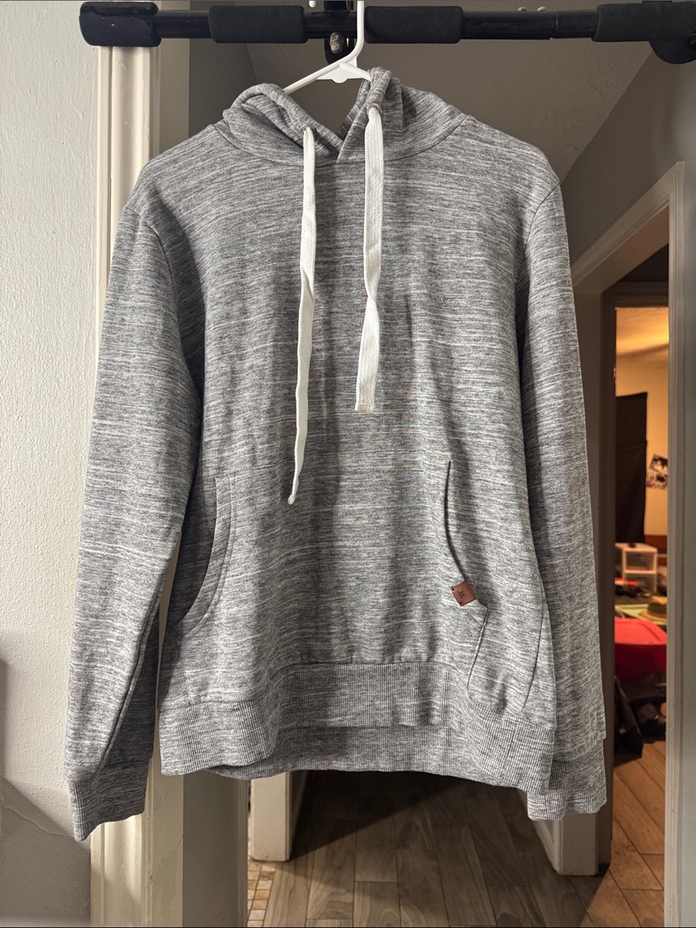 Men's doublju Heather Gray Pullover Hoodie Sweater